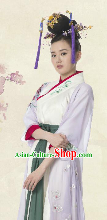 Ancient Chinese Ming Dynasty Palace Princess Embroidered Dress Replica Costume for Women