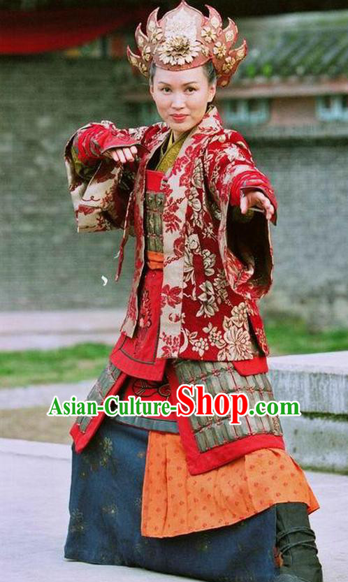 Ancient Chinese Song Dynasty Yang Family Female General She Saihua Replica Costume for Women