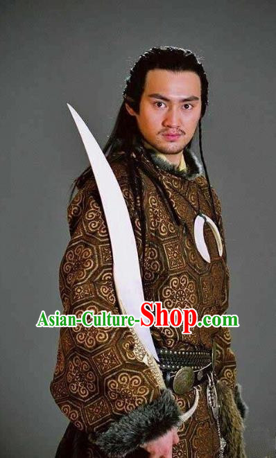 Ancient Chinese Song Dynasty Young General Yang Yanzhao Replica Costume for Men