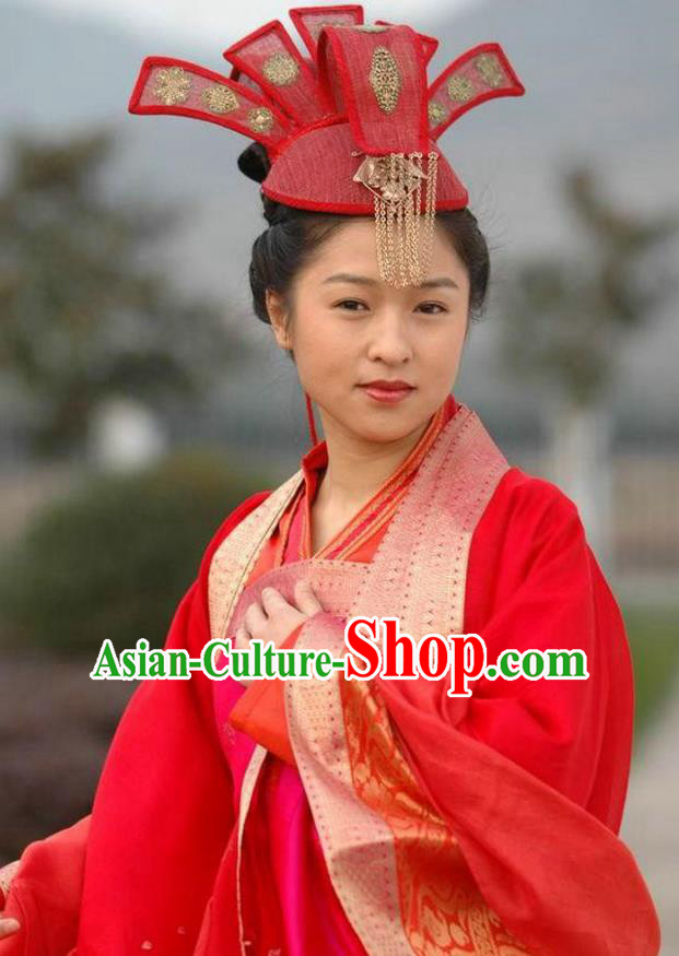 Ancient Chinese Song Dynasty Wedding Dress Swordswoman Replica Costume for Women