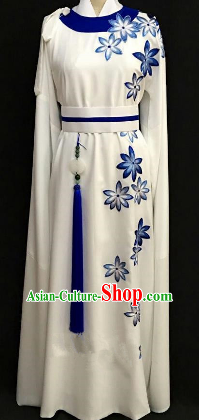 China Traditional Beijing Opera Niche White Robe Chinese Peking Opera Gifted Scholar Costume