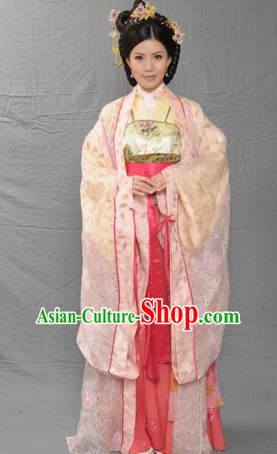 Chinese Song Dynasty Palace Lady Embroidered Mullet Dress Ancient Imperial Consort of Zhao Yun Replica Costume for Women