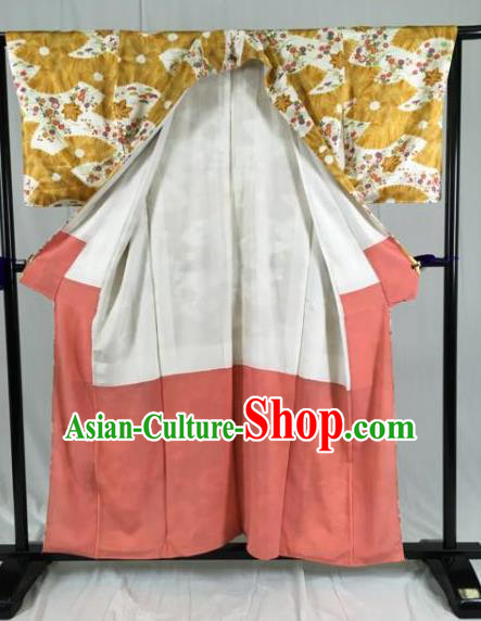 Japan Ancient Geisha Furisode Kimonos Traditional Palace Yukata Dress Formal Costume for Women