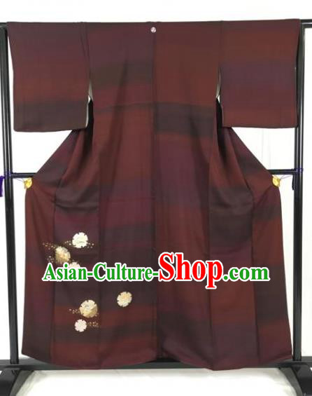 Japanese Traditional Embroidered Kimono Ancient Yukata Robe Wafuku Hakama Haori Clothing for Men