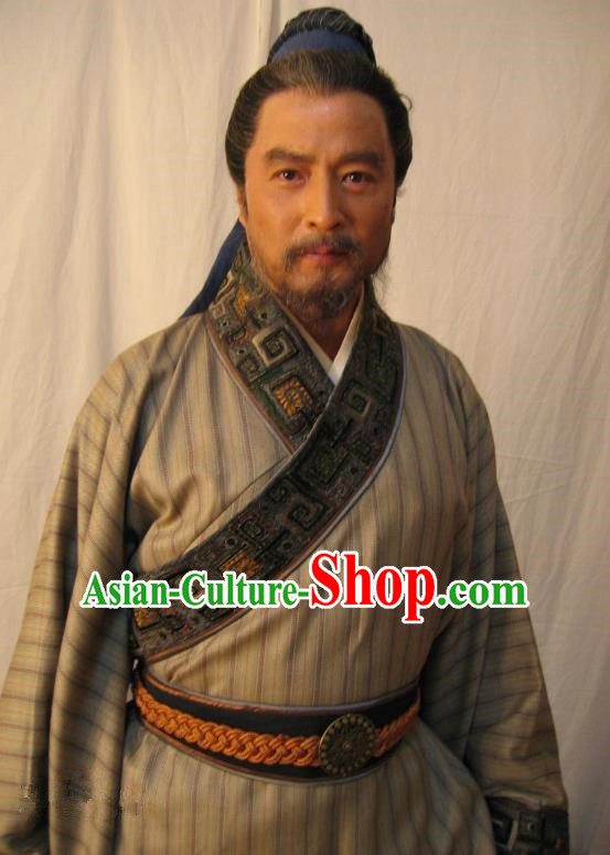 Chinese Song Dynasty Politician Sun Xun Clothing Ancient Litterateur Replica Costume for Men