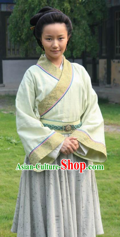 Chinese Ancient Song Dynasty Wife of Litterateur Su Shi Wang Runzhi Replica Costume for Women