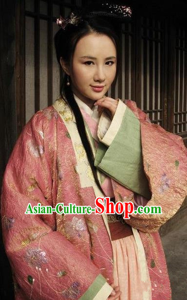 Chinese Ancient Costume Song Dynasty Novel Water Margin Character Pan Jinlian Replica Costume for Women