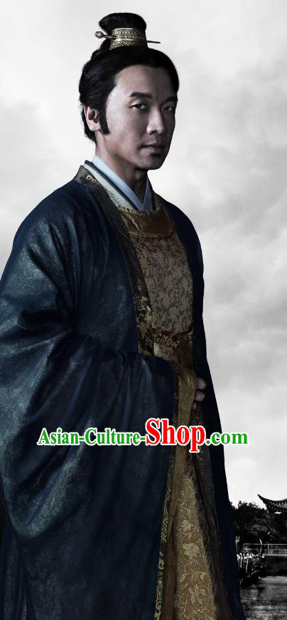 Chinese Ancient Song Dynasty Politician Jia Sidao Replica Costume for Men