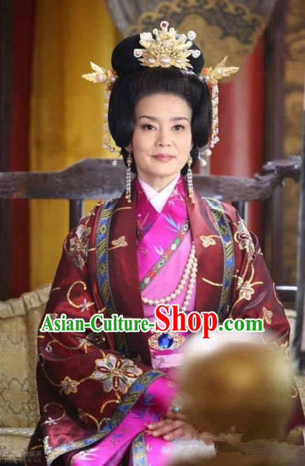 Chinese Ancient Song Dynasty Palace Empress Dowager Embroidered Replica Costume for Women