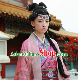 Chinese Ancient Ming Dynasty Yingzong Zhu Qizhen Imperial Consort Zhuang Embroidered Replica Costume for Women