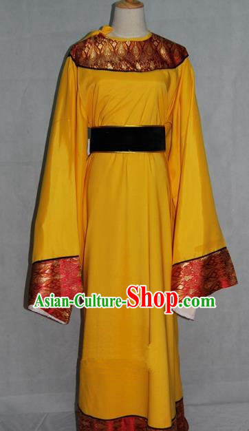 China Traditional Beijing Opera Niche Costume Chinese Peking Opera Eunuch Yellow Robe for Adults