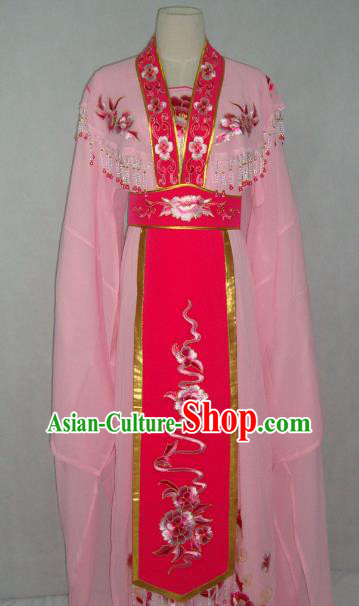 China Traditional Beijing Opera Embroidered Pink Dress Chinese Peking Opera Actress Costume