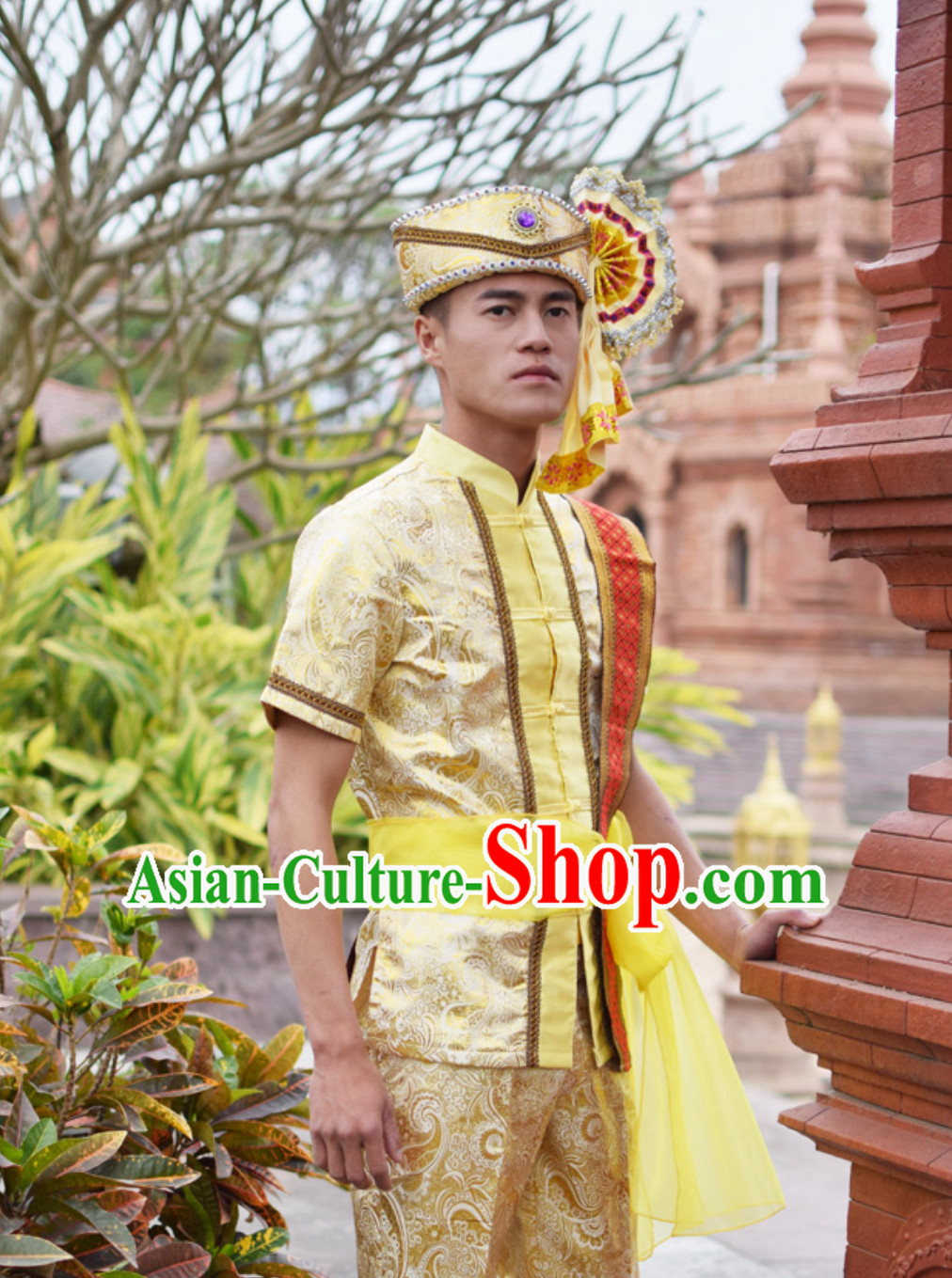 Top Traditional National Thai Dress Thai Traditional Dress Dresses Wedding Dress online for Sale Thai Clothing Thailand Clothes Complete Set for Men Boys Youth