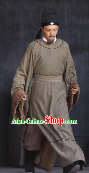 Traditional Chinese Tang Dynasty Chancellor Di Renjie Hanfu Costume for Men