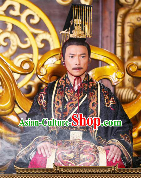 Traditional Chinese Tang Dynasty Rui Emperor Li Xian Hanfu Replica Costume for Men