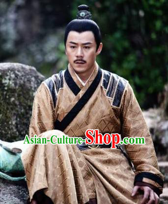 Traditional Chinese Tang Dynasty Swordsman Imperial Bodyguard Replica Costume for Men