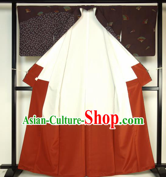 Japanese National Costume Palace Coffee Kimono Ancient Male Hakama Yukata Robe for Men