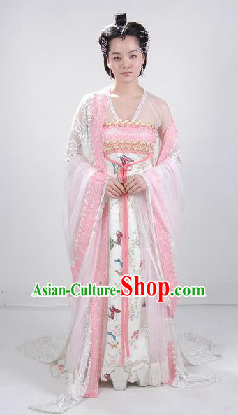 Chinese Ancient Tang Dynasty Shengping Princess Embroidered Dress Replica Costume for Women