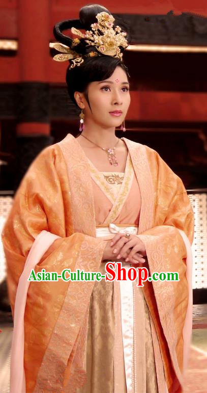 Chinese Ancient Tang Dynasty Princess Tai Ping Embroidered Dress Palace Replica Costume for Women