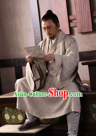 Traditional Chinese Tang Dynasty Minister Detective Di Renjie Replica Costume for Men