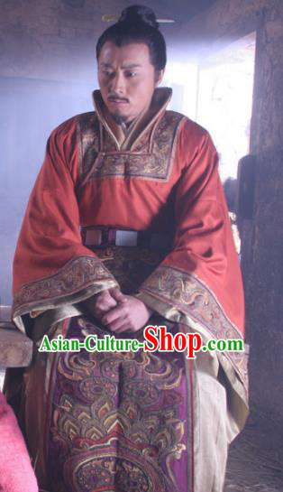 Chinese Ancient Emperor Taizong of Tang Dynasty Li Shimin Embroidered Replica Costume for Men