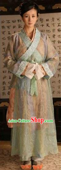 Chinese Sui Dynasty Palace Princess Yue Rong Hanfu Dress Replica Costume for Women