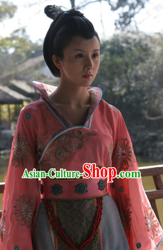 Chinese Sui Dynasty Princess Yue Rong Hanfu Dress Replica Costume for Women