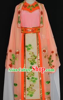 Traditional Chinese Beijing Opera Niche Costume Scholar Embroidery Orange Robe for Adults