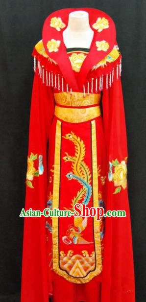 Traditional Chinese Beijing Opera Imperial Empress Dress Peking Opera Diva Embroidered Red Costume