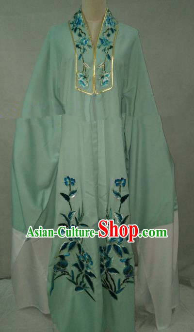 Traditional Chinese Beijing Opera Niche Green Cape Peking Opera Young Men Costume for Adults