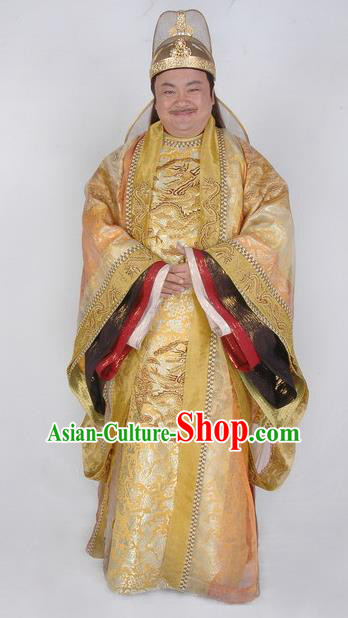 Chinese Ancient Emperor Suzong of Tang Dynasty Li Heng Embroidered Imperial Robe Replica Costume for Men