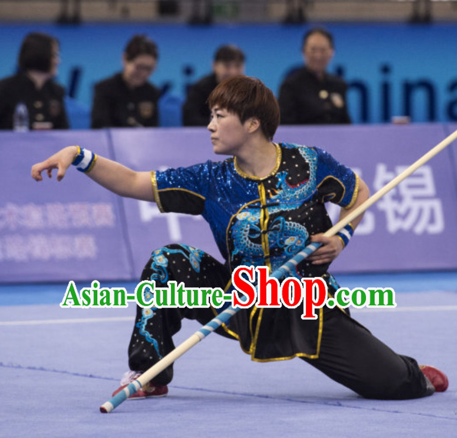 Supreme Custom Made Nanquan Competition Uniforms Kung Fu Suit Kung Fu Uniform Chinese Jacket Taiji Clothes Dress Dresses Kung Fu Clothing Embroidered Tai Chi Suits Custom Kung Fu Embroidery Uniforms