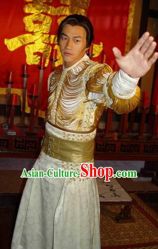 Chinese Ancient Tang Dynasty Prince Qin Li Shimin Embroidered Replica Costume for Men