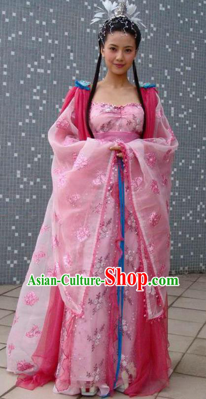 Ancient Chinese Tang Dynasty Crown Princess of Li Jiancheng Hanfu Dress Replica Costume for Women