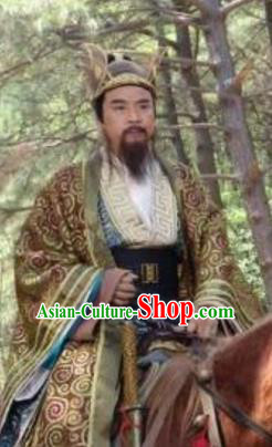 Chinese Ancient Gao Emperor of Tang Dynasty Li Yuan Embroidered Replica Costume for Men