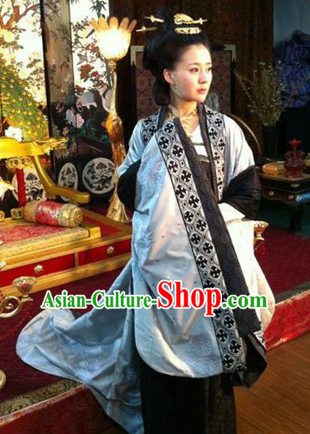 Chinese Tang Dynasty Empress Wang Historical Costume Ancient Queen of Li Zhi Replica Costume for Women