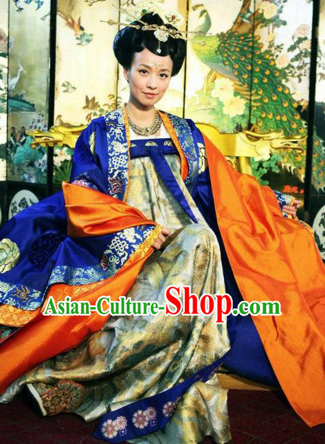 Chinese Tang Dynasty Imperial Consort Wu Meiniang Historical Costume for Women