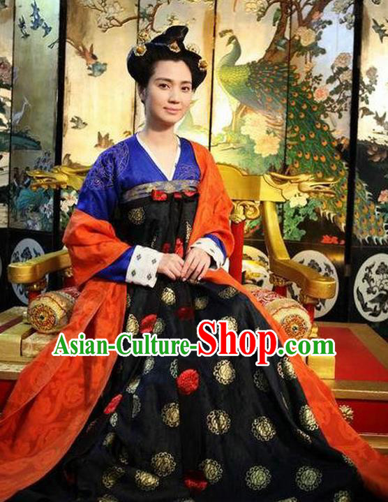 Chinese Tang Dynasty Historical Costume Ancient Palace Female Officials Dress Replica Costume for Women