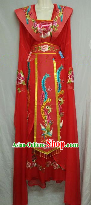 Traditional Chinese Beijing Opera Diva Embroidered Costume Professional Peking Opera Princess Red Clothing