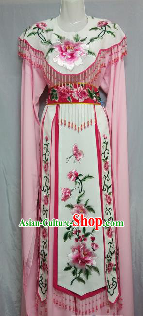 Top Grade Chinese Beijing Opera Actress Costume China Professional Peking Opera Diva Pink Dress