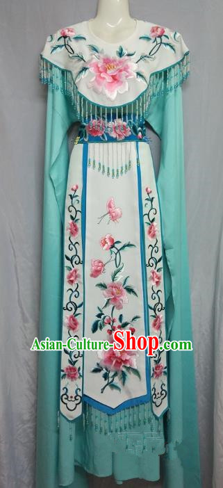 Top Grade Chinese Beijing Opera Actress Costume China Professional Peking Opera Diva Green Dress