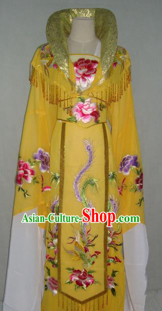 Top Grade Chinese Beijing Opera Actress Costume China Peking Opera Imperial Empress Yellow Dress