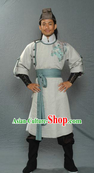 Traditional Chinese Ancient Song Dynasty Military Officer Replica Costume for Men