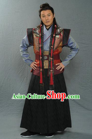 Traditional Chinese Ancient Costume Song Dynasty Swordsman Replica Clothing for Men