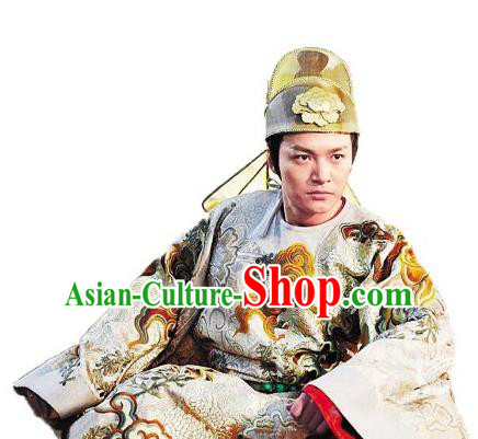 Traditional Chinese Ancient Emperor Gaozong of Tang Dynasty Li Zhi Replica Costume for Men