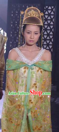 Chinese Ancient Tang Dynasty Crown Princess of Li Jiancheng Hanfu Dress Historical Costume for Women