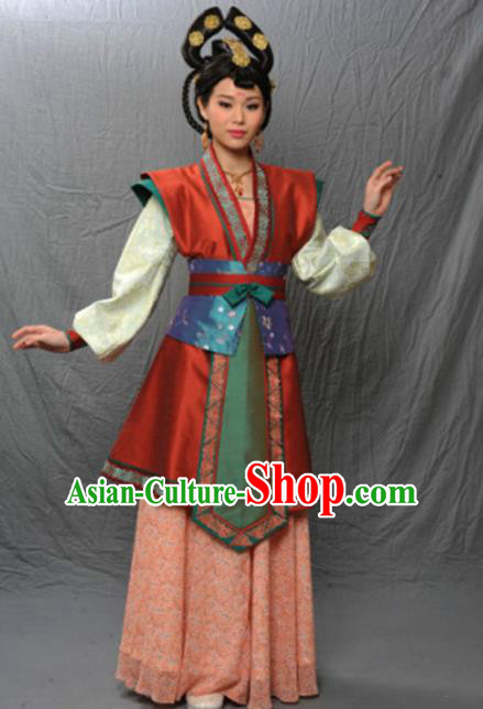 Chinese Ancient Tang Dynasty Courtesan Dance Hanfu Dress Historical Costume for Women