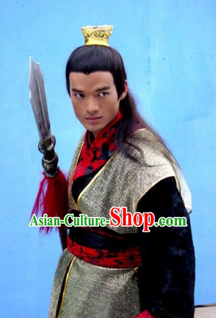 Chinese Ancient Sui Dynasty Swordsman General Yuwen Chengdu Replica Costume for Men