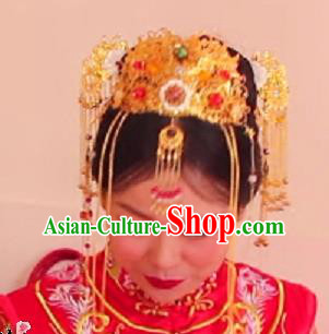 Chinese Ancient Hair Accessories Bride Wedding Barrettes Phoenix Coronet Hairpins for Women