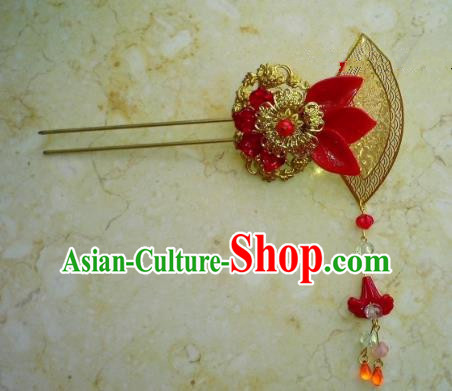 Chinese Ancient Hair Accessories Hanfu Hairpins Butterfly Golden Step Shake for Women